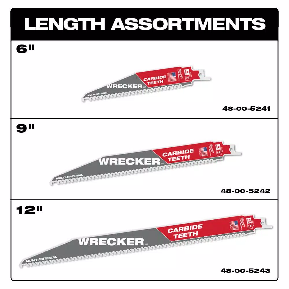 Cheapest ✔️ Milwaukee 12 In. 6 TPI WRECKER Carbide Teeth Multi-Material Cutting SAWZALL Reciprocating Saw Blade (5-Pack) ✨ 6 Cheapest ✔️ Milwaukee 12 In. 6 TPI WRECKER Carbide Teeth Multi-Material Cutting SAWZALL Reciprocating Saw Blade (5-Pack) ✨ - Image 4