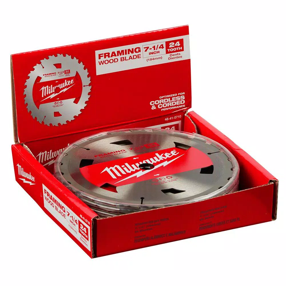 Discount ๐งจ Milwaukee 7-1/4 In. 24 TPI Wood Cutting Framer Circular Saw Blades ๐ 4 Discount ๐งจ Milwaukee 7-1/4 In. 24 TPI Wood Cutting Framer Circular Saw Blades ๐ - Image 2