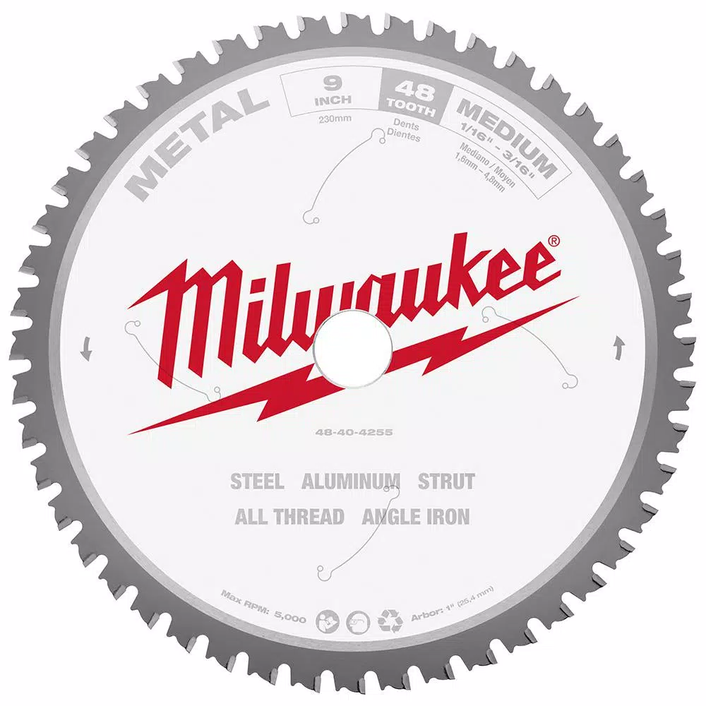 Discount 🥰 Milwaukee 9 In. X 48 Carbide Teeth Metal Cutting Circular Saw Blade ✔️