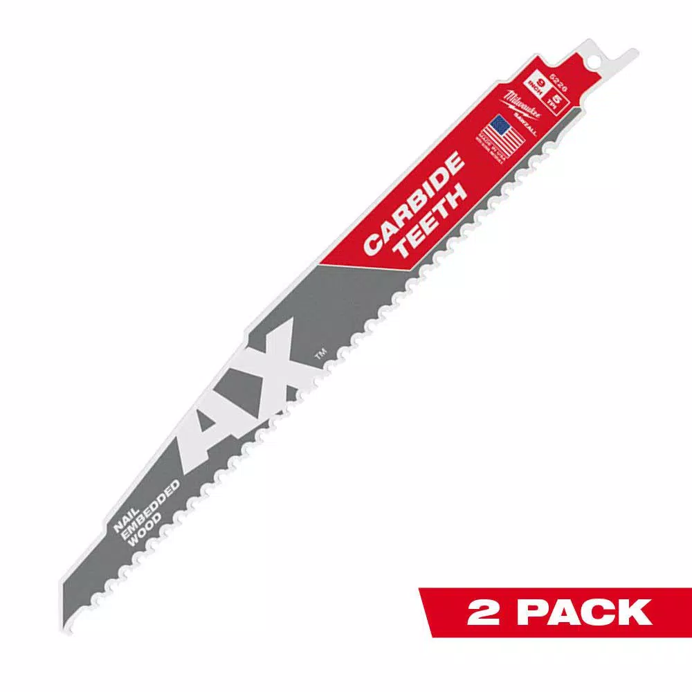 Outlet 🎁 Milwaukee 9 In. 5 TPI AX Carbide Teeth Demo Nail Embedded Wood Cutting SAWZALL Reciprocating Saw Blade (2-Pack) 🎁 15 Outlet 🎁 Milwaukee 9 In. 5 TPI AX Carbide Teeth Demo Nail Embedded Wood Cutting SAWZALL Reciprocating Saw Blade (2-Pack) 🎁 - Image 13