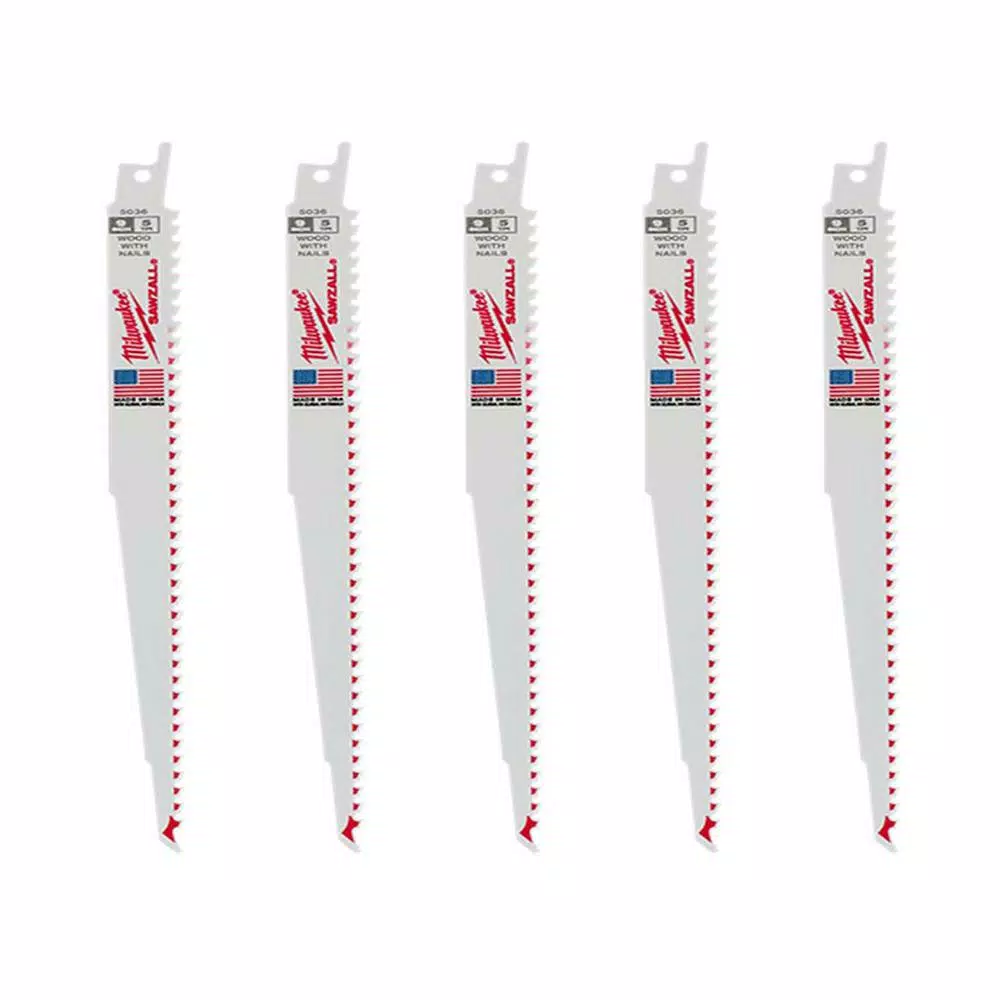 Cheapest ⭐ Milwaukee 9 In. 5 TPI Wood Cutting SAWZALL Reciprocating Saw Blades (5-Pack) 🥰 -saw-blades Shop unnamed file 1217