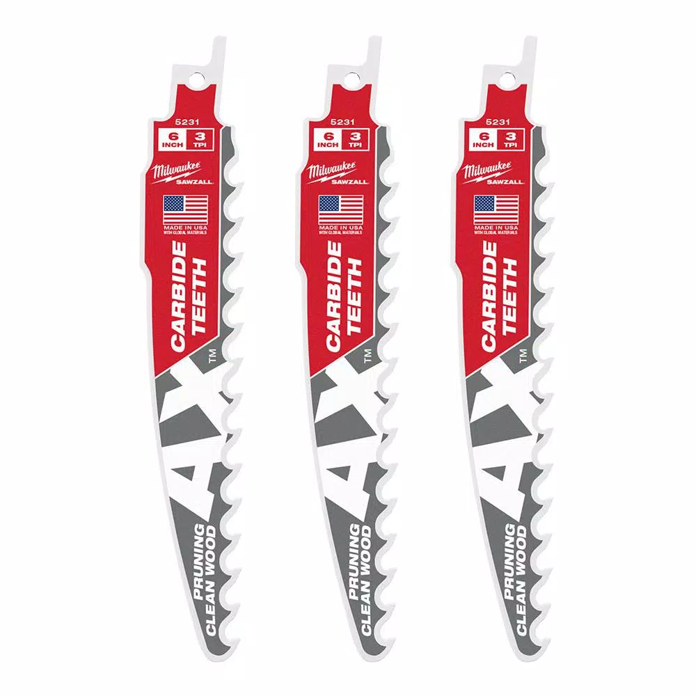 Top 10 ๐ Milwaukee 6 In. 3 TPI Pruning Carbide Teeth Wood Cutting SAWZALL Reciprocating Saw Blade (3-Pack) ๐ 8 Top 10 ๐ Milwaukee 6 In. 3 TPI Pruning Carbide Teeth Wood Cutting SAWZALL Reciprocating Saw Blade (3-Pack) ๐ - Image 6
