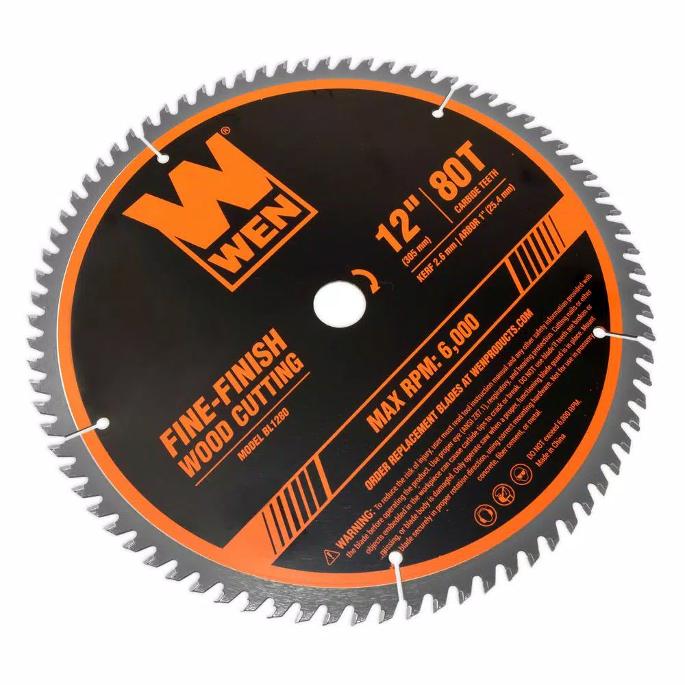 Cheapest π WEN 12 In. 80-Tooth Fine-Finish Professional Woodworking Saw Blade For Miter Saws And Table Saws π€© 5 Cheapest π WEN 12 In. 80-Tooth Fine-Finish Professional Woodworking Saw Blade For Miter Saws And Table Saws π€© - Image 4
