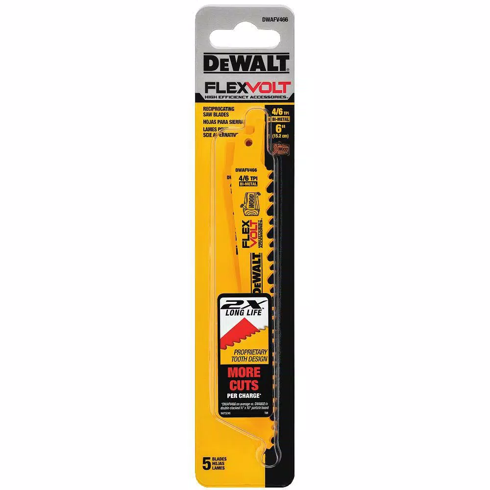 Best deal ✔️ DEWALT FLEXVOLT 6 In. 6 Teeth Per In. Bi-Metal Reciprocating Saw Blade Set (5-Pack) 🤩 5 Best deal ✔️ DEWALT FLEXVOLT 6 In. 6 Teeth Per In. Bi-Metal Reciprocating Saw Blade Set (5-Pack) 🤩 - Image 3