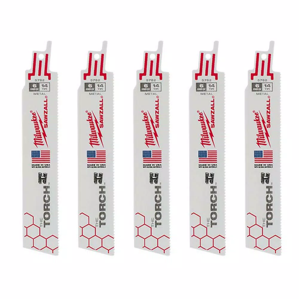 New ๐ Milwaukee 6 In. 14 TPI Torch Medium Metal Cutting SAWZALL Reciprocating Saw Blades (5-Pack) ๐ 2 New ๐ Milwaukee 6 In. 14 TPI Torch Medium Metal Cutting SAWZALL Reciprocating Saw Blades (5-Pack) ๐ -saw-blades Shop unnamed file 1341
