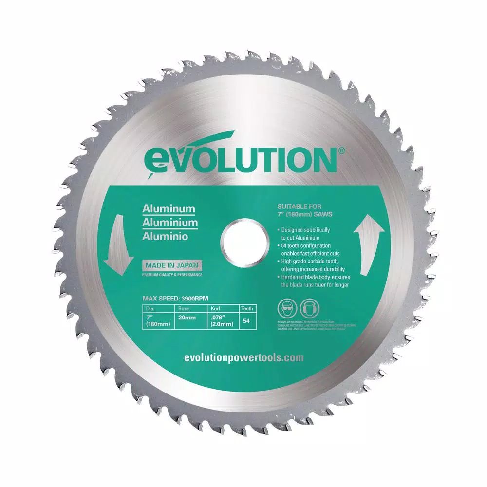 Cheapest ❤️ Evolution Power Tools 7 In. 54-Teeth Aluminum Cutting Saw Blade 🛒