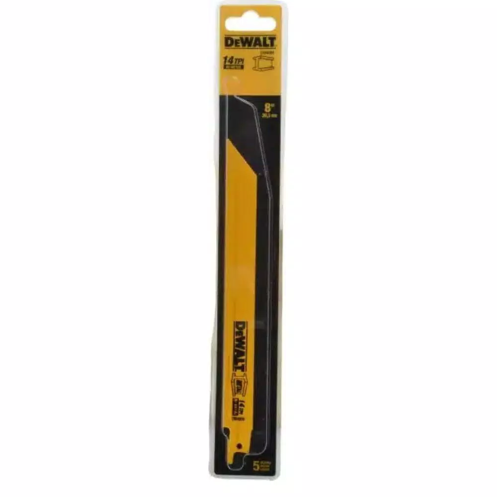 Best Sale ✔️ DEWALT 8 In. 14 Teeth Per In. Straight Back Bi-Metal Reciprocating Saw Blade (5-Pack) ✨ 5 Best Sale ✔️ DEWALT 8 In. 14 Teeth Per In. Straight Back Bi-Metal Reciprocating Saw Blade (5-Pack) ✨ - Image 3
