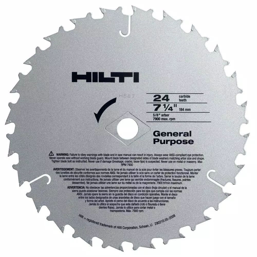 Coupon 🛒 Hilti W-CSC 7-1/4 In. X 24-Teeth General Purpose Circular Saw Blades Contractor’s (50-Pack) ⌛