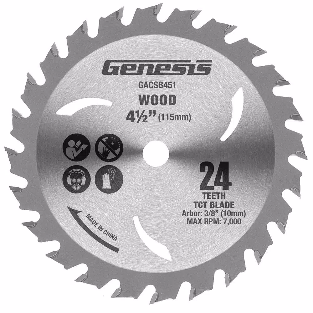 Brand new ๐งจ Genesis 4 1/2 In. 24-Teeth Tungsten Wood-Cutting Carbide-Tipped Circular Saw Blade ๐