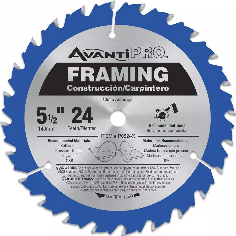 Promo ⭐ Avanti Pro 5-1/2 In. X 24-Teeth Framing Saw Blade 👏