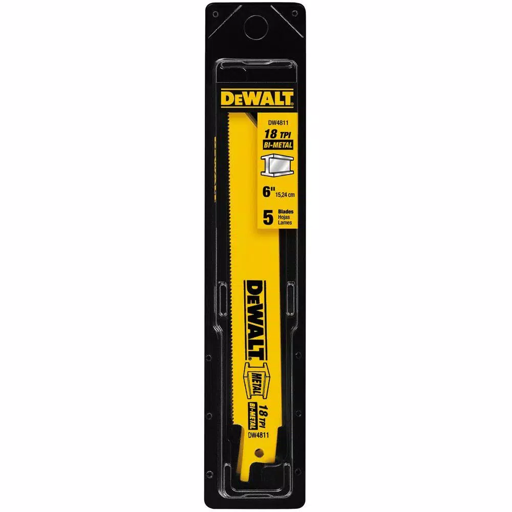 Top 10 π€© DEWALT 6 In. 18 Teeth Per In. Straight Back Bi-Metal Reciprocating Saw Blade (5-Pack) π 5 Top 10 π€© DEWALT 6 In. 18 Teeth Per In. Straight Back Bi-Metal Reciprocating Saw Blade (5-Pack) π - Image 3