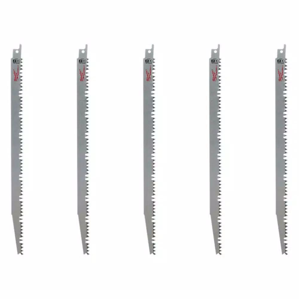 Discount ❤️ Milwaukee 12 In. 5 TPI Pruning SAWZALL Reciprocating Saw Blades (5-Pack) 😉