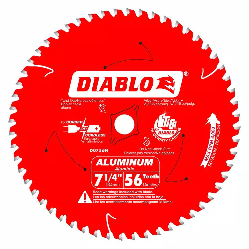 Best Pirce ✔️ DIABLO 7 1/4 In. X 56-Teeth Laminate/Non-Ferrous Metal Cutting Blade 🌟