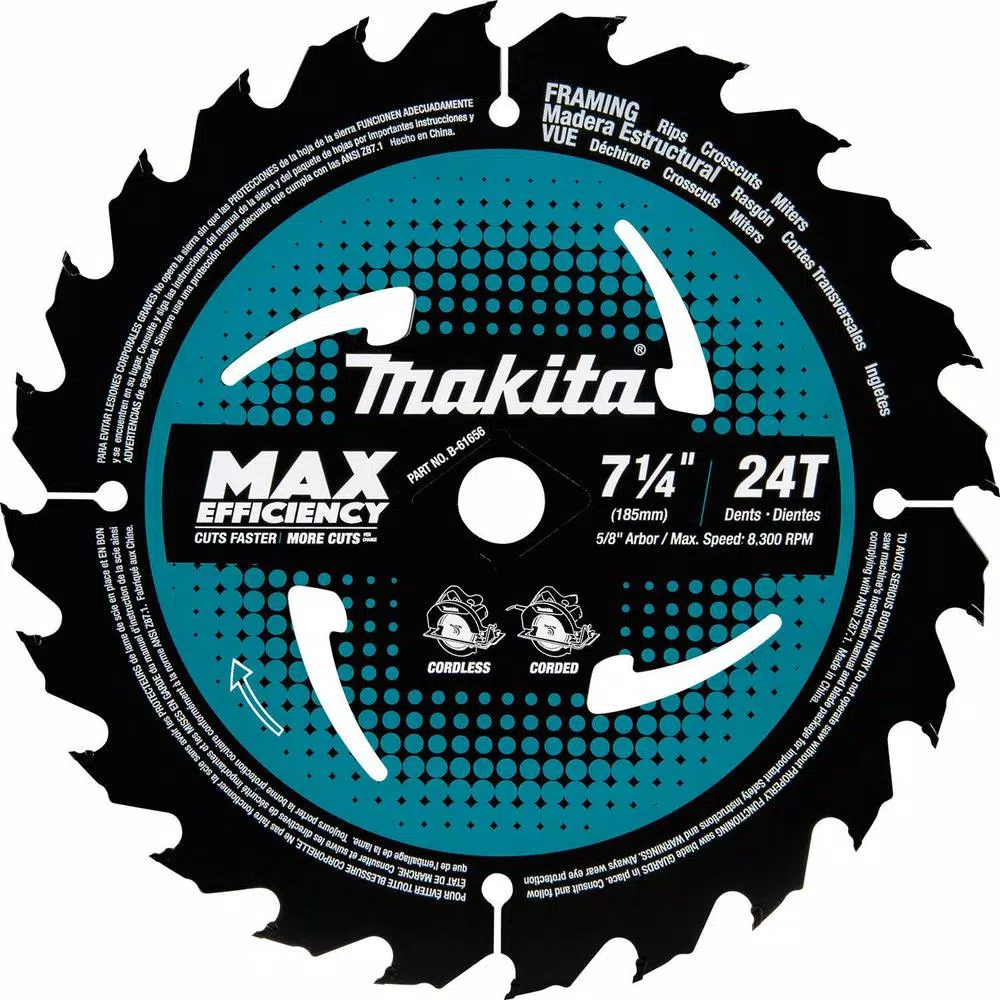 Discount ⭐ Makita 7-1/4 In. 24T Carbide-Tipped Ultra-Thin Kerf Saw Blade, Framing 🎁 -saw-blades Shop unnamed file 1487