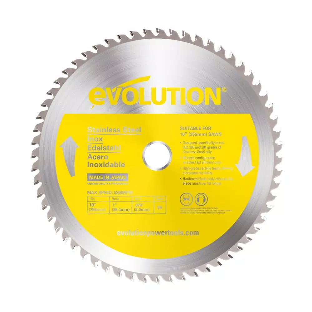 Wholesale ✔️ Evolution Power Tools 10 In. 66-Teeth Stainless-Steel Cutting Saw Blade 🔥