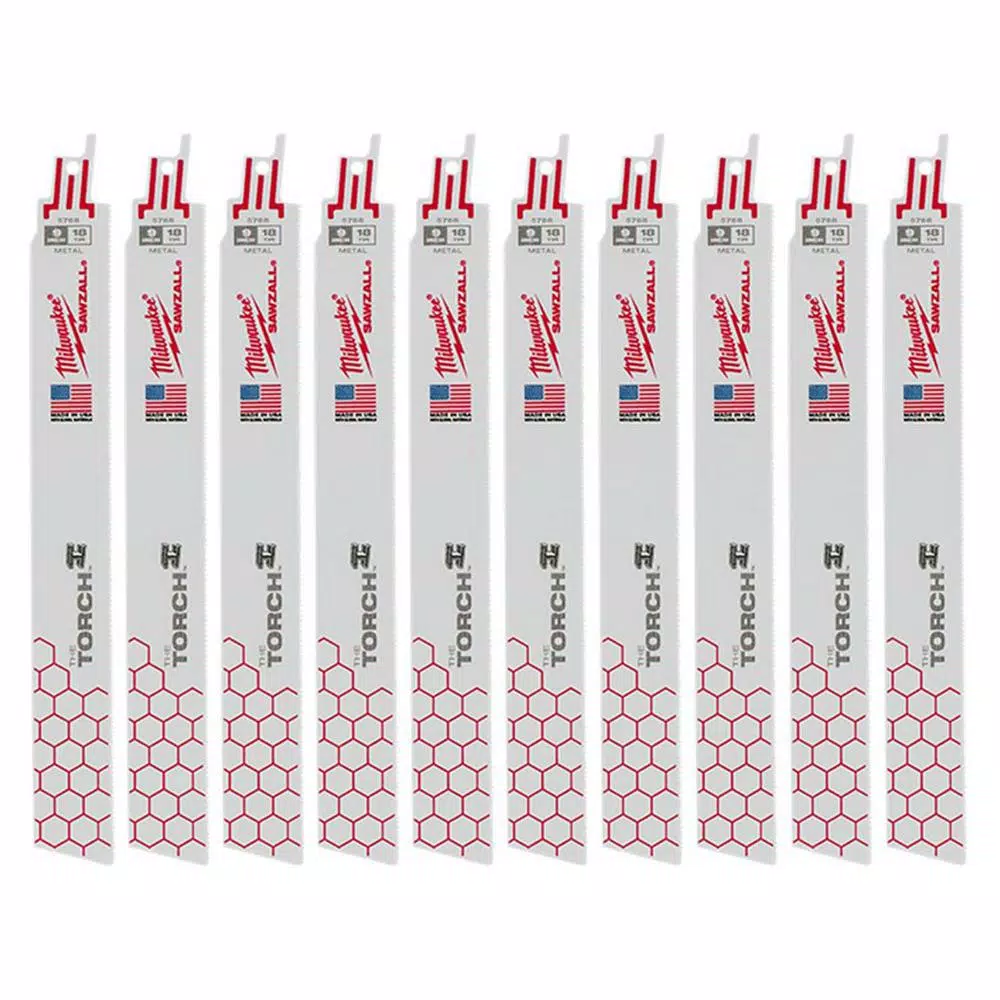 Budget 🎉 Milwaukee 9 In. 18 TPI Torch Metal Reciprocating Saw Blade (10-Pack) 🎉