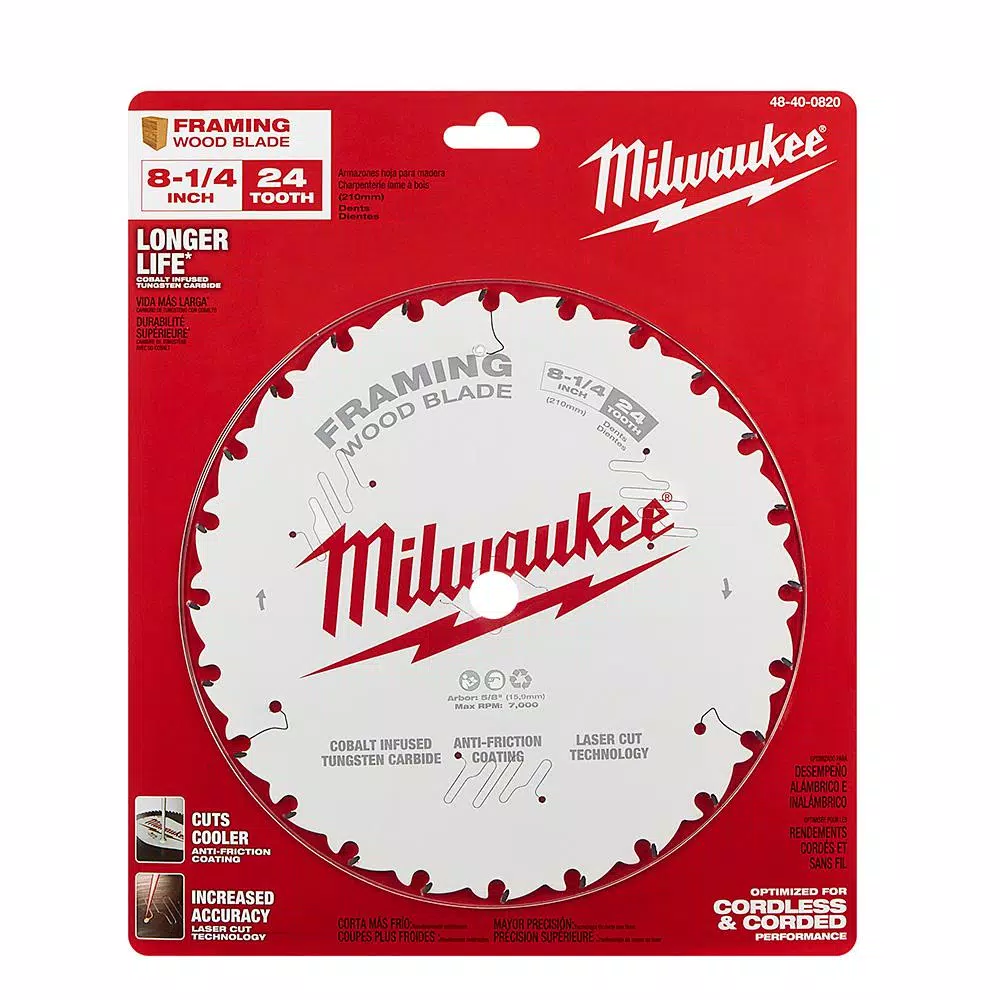 Budget ๐ Milwaukee 8-1/4 In. X 24-Tooth Framing Circular Saw Blade โจ 9 Budget ๐ Milwaukee 8-1/4 In. X 24-Tooth Framing Circular Saw Blade โจ - Image 7