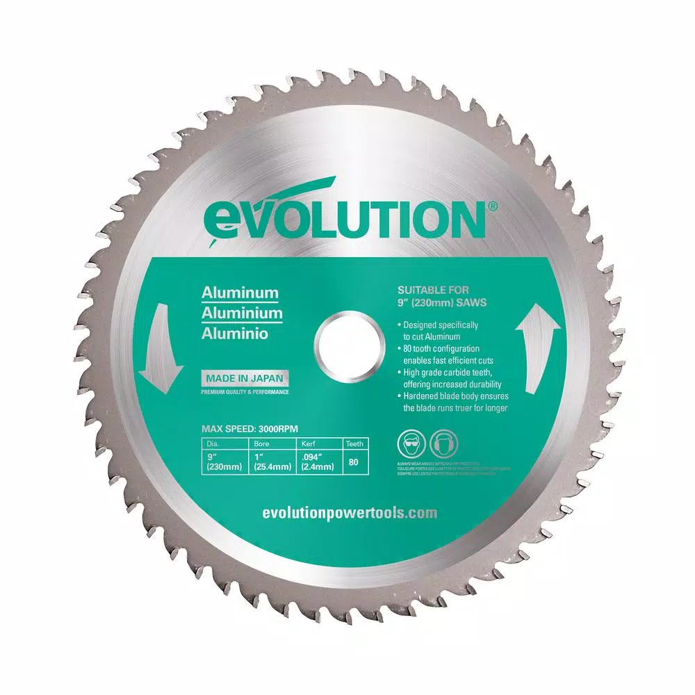 Best Pirce 👍 Evolution Power Tools 9 In. 80-Teeth Aluminum Cutting Saw Blade 😍