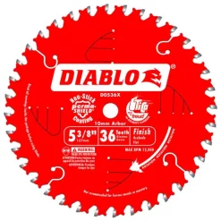 Best Sale 👍 DIABLO 5-3/8 In. X 36-Tooth 10 Mm Arbor Finish Trim Saw Blade ✔️
