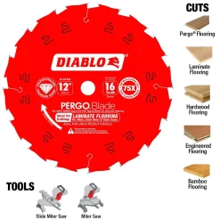 Budget 🎁 DIABLO 12 In. X 16-Tooth Polycrystalline-Diamond (PCD) Tipped Ultimate Flooring Blade 🔥
