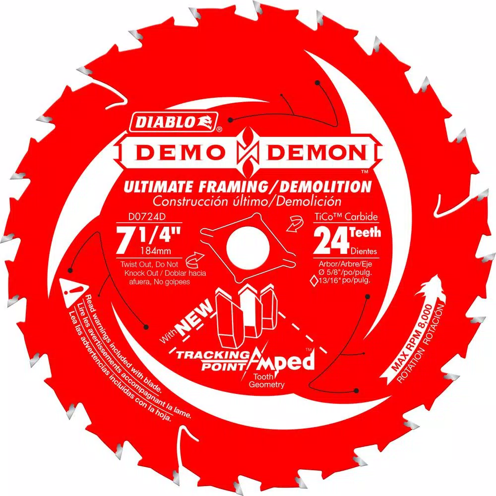 Coupon ❤️ DIABLO 7-1/4 In. 24-Teeth Demo Demon Tracking Point Amped Saw Blade ✔️ 3 Coupon ❤️ DIABLO 7-1/4 In. 24-Teeth Demo Demon Tracking Point Amped Saw Blade ✔️