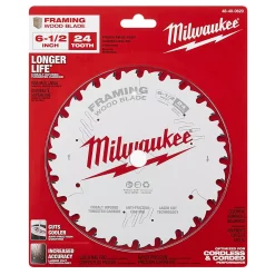 Hot Sale 👏 Milwaukee 6-1/2 In. X 24-Tooth Framing Circular Saw Blade 🛒 -saw-blades Shop unnamed file 1727