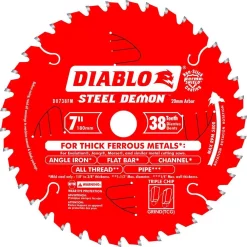 Best reviews of 🎁 DIABLO 7 In. X 38-Tooth X 20mm Arbor Steel Demon Ferrous Metal Cutting Saw Blade 🔥