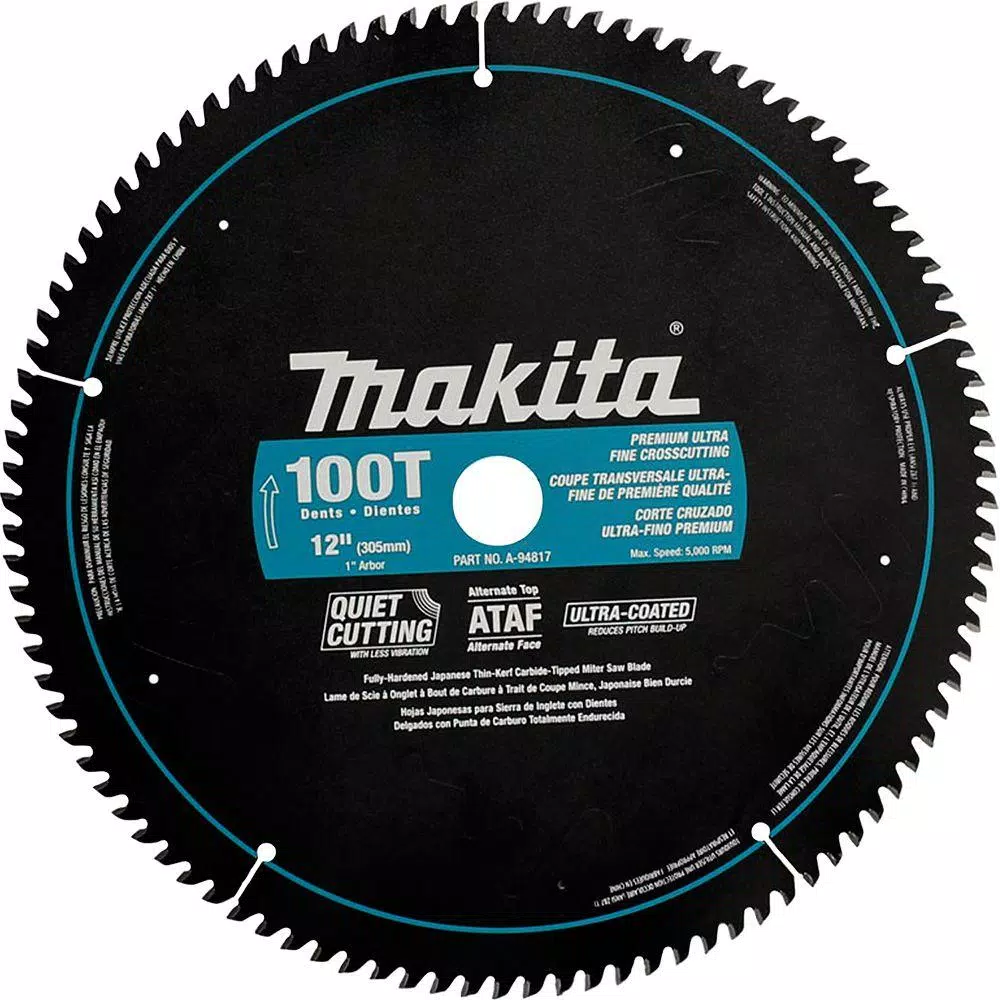 Wholesale 🎁 Makita 12 In. X 1 In. Ultra-Coated 100-Teeth Miter Saw Blade 😍 3 Wholesale 🎁 Makita 12 In. X 1 In. Ultra-Coated 100-Teeth Miter Saw Blade 😍