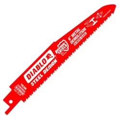 Promo 🥰 DIABLO 6 In. 8/10 Teeth Per In. Steel Demon Metal Demolition Reciprocating Saw Blade (5-Pack) ✔️