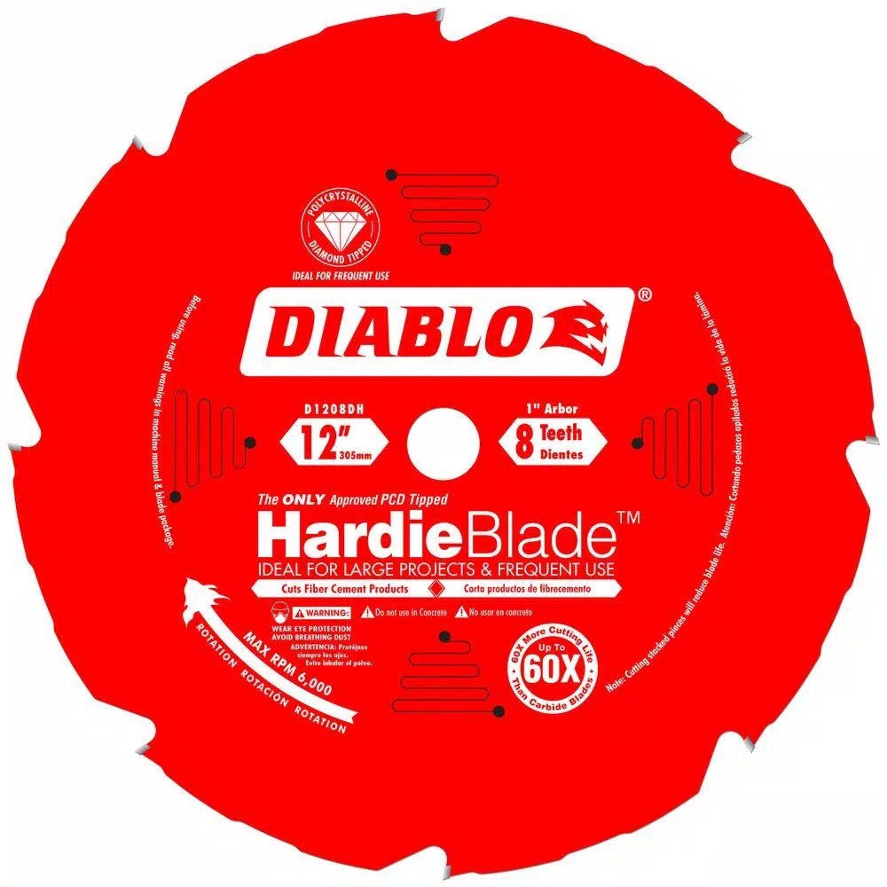Outlet 🔥 DIABLO 12 In. X 8-Tooth Polycrystalline Diamond (PCD) Tipped James Hardie/Fiber Cement Cutting Saw Blade 😍 8 Outlet 🔥 DIABLO 12 In. X 8-Tooth Polycrystalline Diamond (PCD) Tipped James Hardie/Fiber Cement Cutting Saw Blade 😍 - Image 6