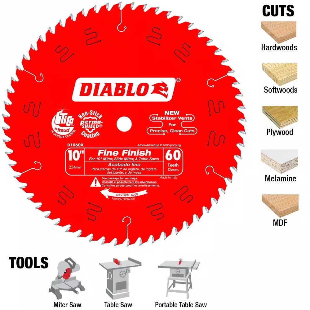 Buy β DIABLO 10 In. X 60-Teeth Fine Finish Saw Blade π 9 Buy β DIABLO 10 In. X 60-Teeth Fine Finish Saw Blade π - Image 7
