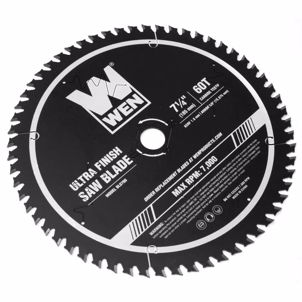 Budget 🌟 WEN 7.25 In. 60-Tooth Carbide-Tipped Professional Ultra Fine-Finish Circular Saw Blade With Cool-Cut 🧥 Coating 😍 6 Budget 🌟 WEN 7.25 In. 60-Tooth Carbide-Tipped Professional Ultra Fine-Finish Circular Saw Blade With Cool-Cut 🧥 Coating 😍 - Image 4