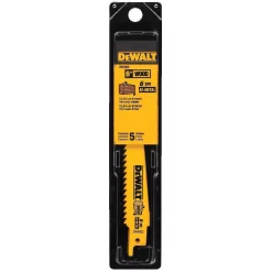 Hot Sale 😍 DEWALT 6 In. 6 Teeth Per In. Taper Back Bi-Metal Reciprocating Saw Blade (5-Pack) 😍 -saw-blades Shop unnamed file 1999