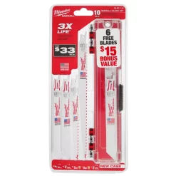 Brand new 🛒 Milwaukee SAWZALL Wood And Metal Cutting Bi-Metal Reciprocating Saw Blade Set (16-Piece) 🔔 -saw-blades Shop unnamed file 2010