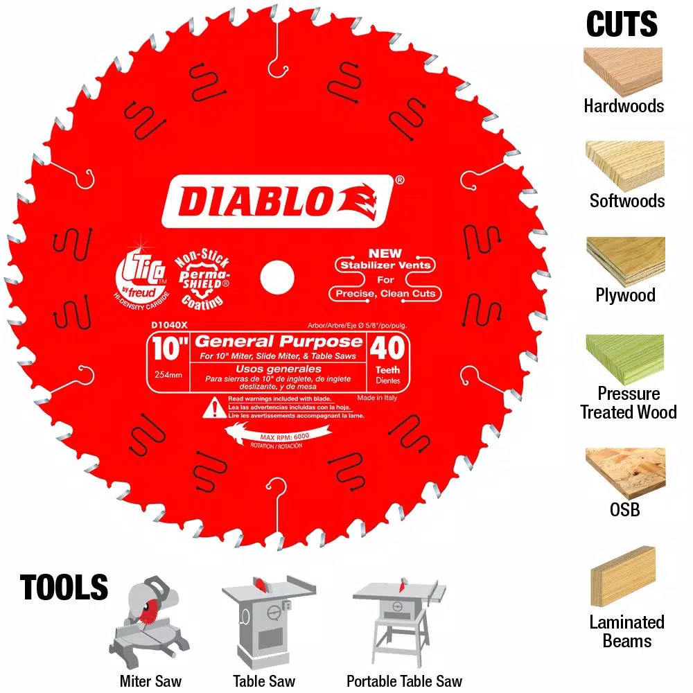 Cheap ๐คฉ DIABLO 10 In. X 40-Tooth General Purpose Saw Blade (2-Pack) โญ 6 Cheap ๐คฉ DIABLO 10 In. X 40-Tooth General Purpose Saw Blade (2-Pack) โญ - Image 4