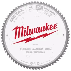 Brand new ๐ Milwaukee 14 In. X 72 Carbide Teeth Metal & Stainless Cutting Circular Saw Blade ๐