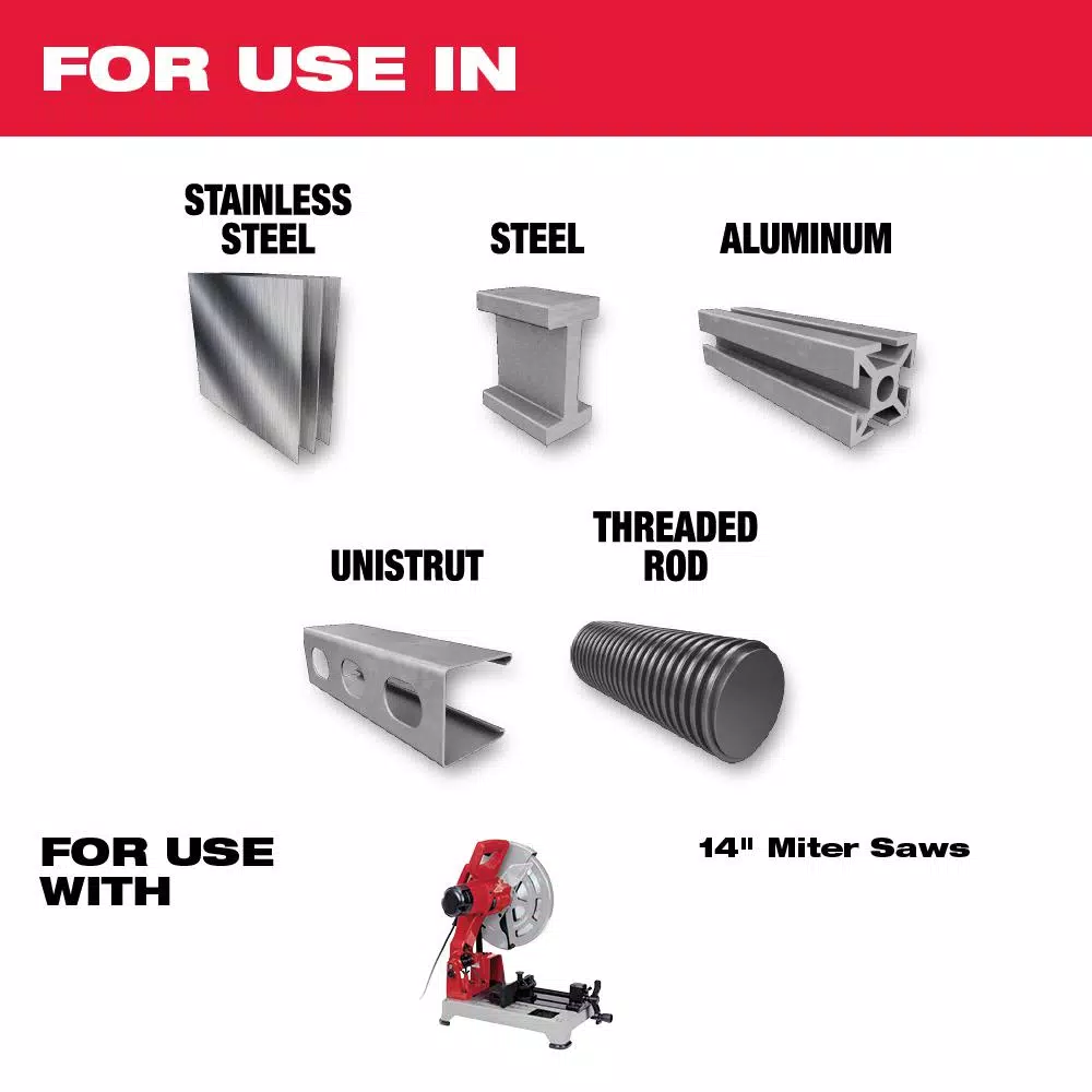 Brand new 👏 Milwaukee 14 In. X 72 Carbide Teeth Metal & Stainless Cutting Circular Saw Blade 👍 4 Brand new 👏 Milwaukee 14 In. X 72 Carbide Teeth Metal & Stainless Cutting Circular Saw Blade 👍 - Image 2