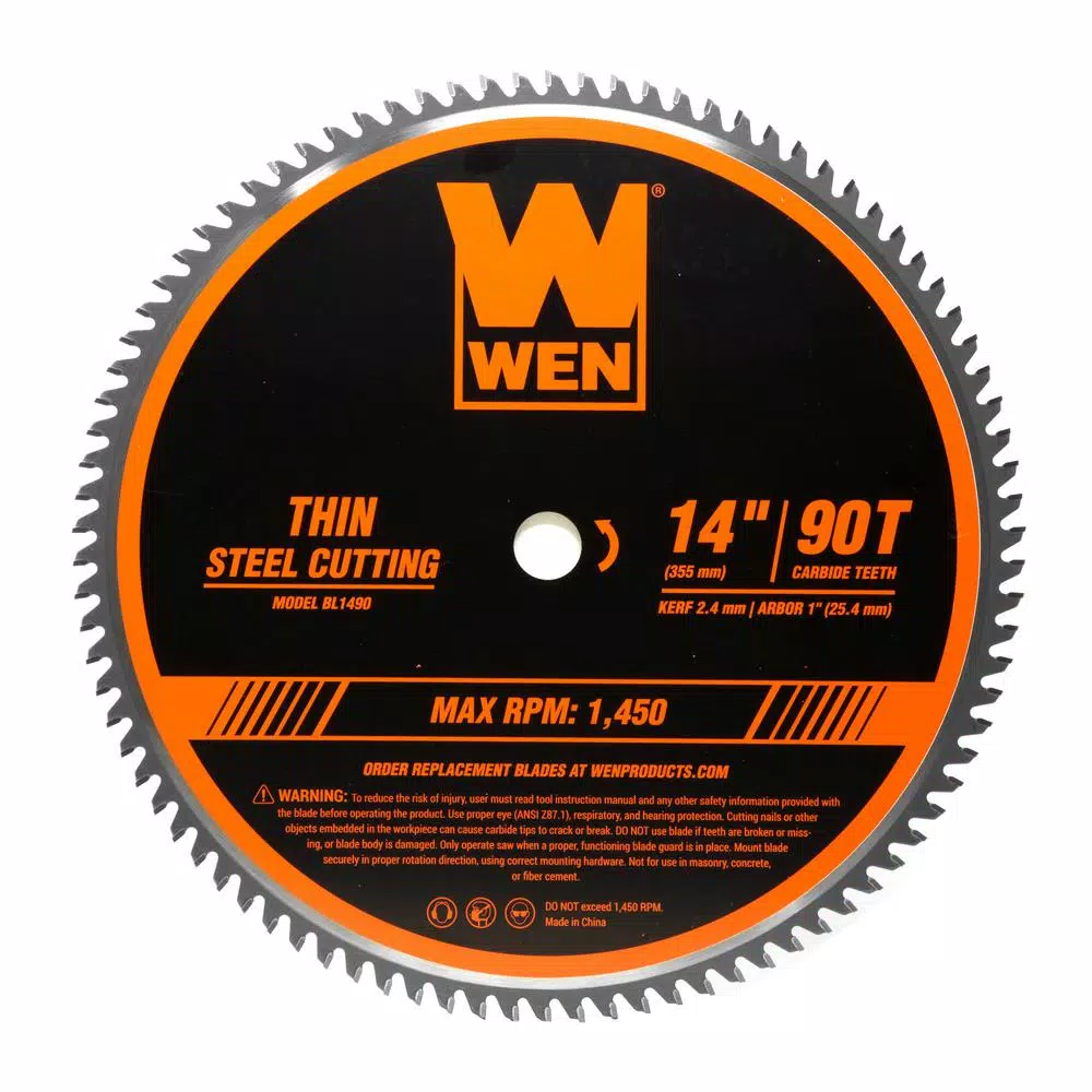 Buy π WEN 14 In. 90-Tooth Carbide-Tipped Professional Metal Saw Blade For Thin Steel Cutting β 3 Buy π WEN 14 In. 90-Tooth Carbide-Tipped Professional Metal Saw Blade For Thin Steel Cutting β