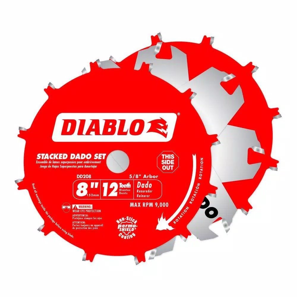 Top 10 ๐งจ DIABLO 8 In. X 12-Teeth Stacked Dado Saw Blade Set ๐ 3 Top 10 ๐งจ DIABLO 8 In. X 12-Teeth Stacked Dado Saw Blade Set ๐