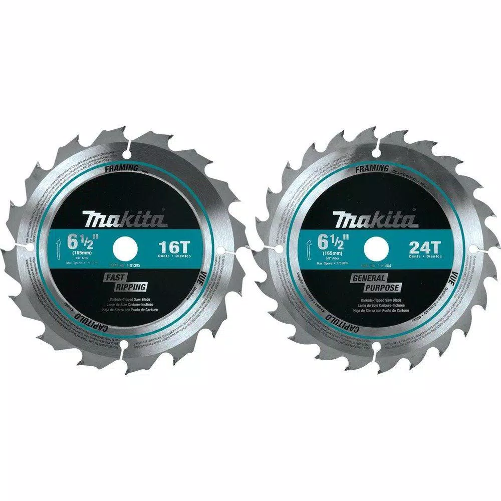 Flash Sale ⌛ Makita 6-1/2 In. Carbide-Tipped Circular Saw Blade (2-Pieces) ⌛ 3 Flash Sale ⌛ Makita 6-1/2 In. Carbide-Tipped Circular Saw Blade (2-Pieces) ⌛