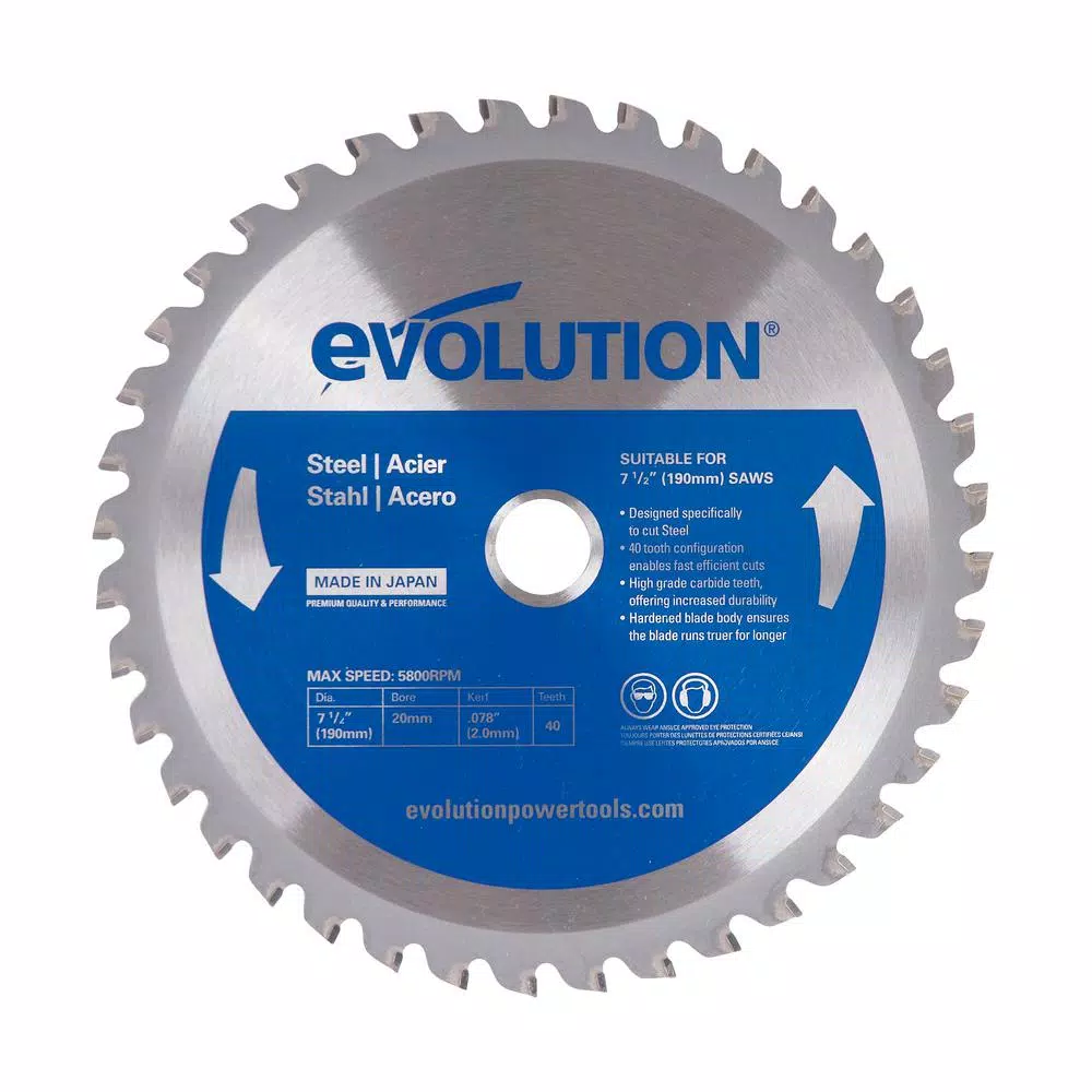 Hot Sale π Evolution Power Tools 7-1/2 In. 40-Teeth Mild Steel Cutting Saw Blade π€© 3 Hot Sale π Evolution Power Tools 7-1/2 In. 40-Teeth Mild Steel Cutting Saw Blade π€©