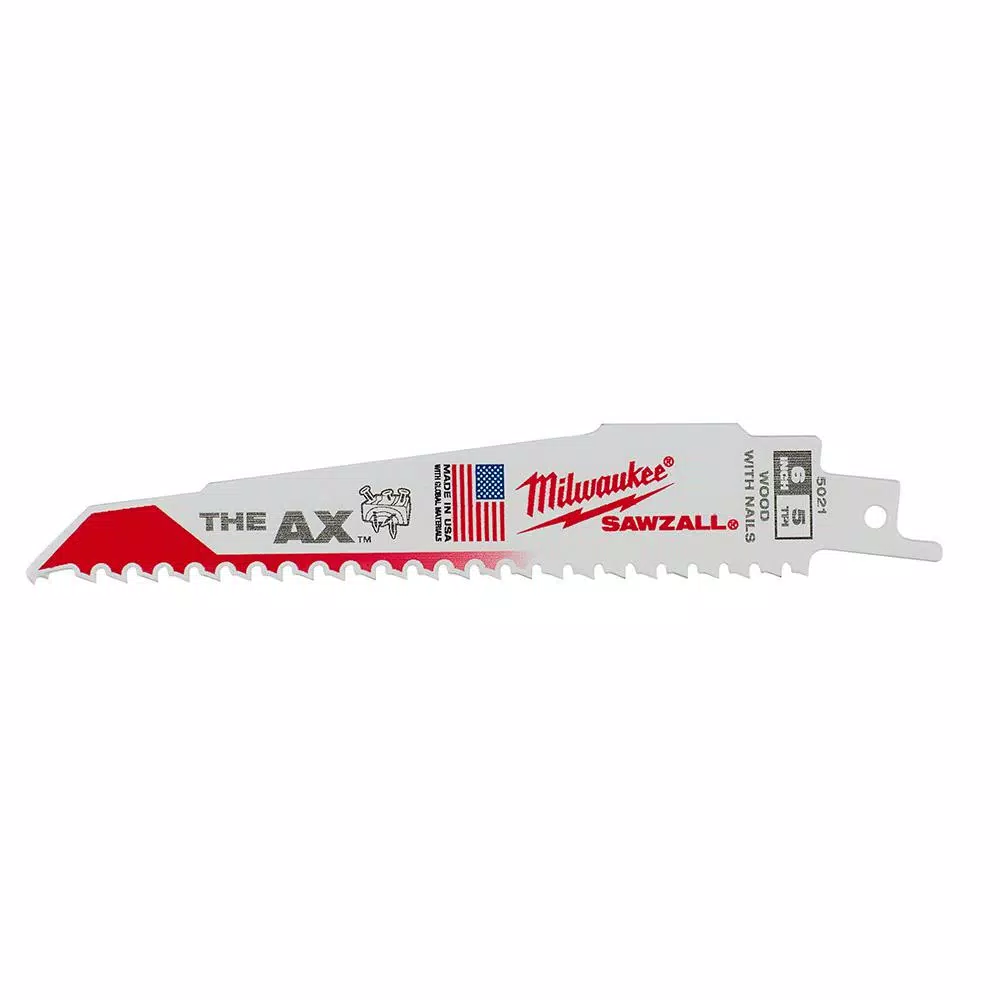 Hot Sale โค๏ธ Milwaukee 6 In. 5 TPI AX Nail Embedded Wood Cutting SAWZALL Reciprocating Saw Blades (5-Pack) ๐ 5 Hot Sale โค๏ธ Milwaukee 6 In. 5 TPI AX Nail Embedded Wood Cutting SAWZALL Reciprocating Saw Blades (5-Pack) ๐ - Image 3