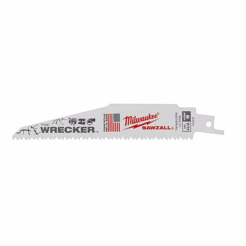 Best Sale 🤩 Milwaukee 6 In. 7/11 Teeth Per In. WRECKER Demolition Mutli-Material Cutting SAWZALL Reciprocating Saw Blades (50 Pack) 🥰 3 Best Sale 🤩 Milwaukee 6 In. 7/11 Teeth Per In. WRECKER Demolition Mutli-Material Cutting SAWZALL Reciprocating Saw Blades (50 Pack) 🥰