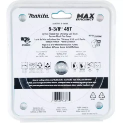 Buy 😀 Makita 5-3/8 In. 45T Carbide-Tipped Max Efficiency Saw Blade, Ferrous Metal-Thin Gauge 😍 -saw-blades Shop unnamed file 2247
