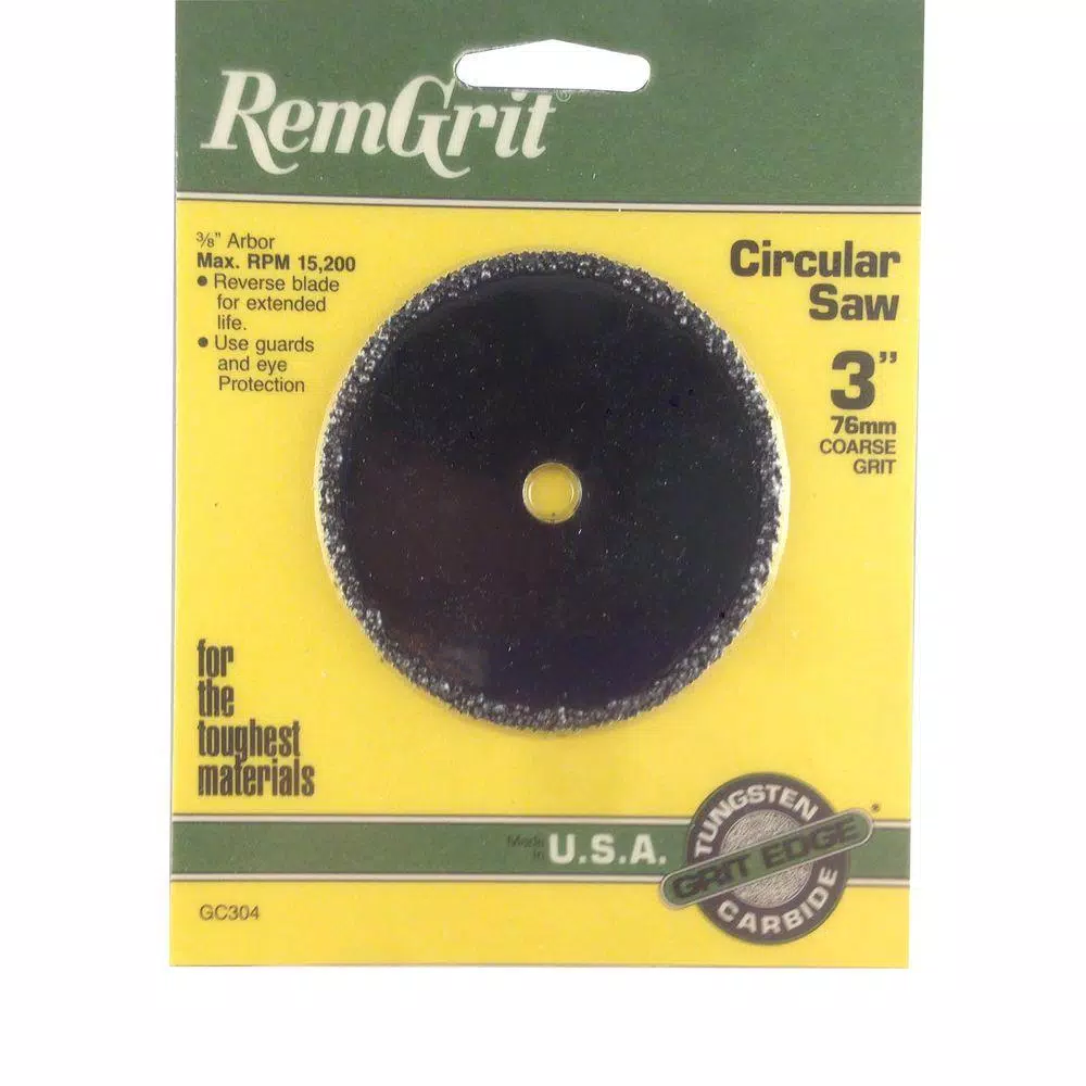 Buy 💯 RemGrit 3 In. Diameter 3/8 In. Arbor Coarse Grit Carbide Grit Circular Saw Blade 🤩 4 Buy 💯 RemGrit 3 In. Diameter 3/8 In. Arbor Coarse Grit Carbide Grit Circular Saw Blade 🤩 - Image 2