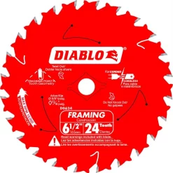 Deals 💯 DIABLO 6-1/2 In. 24-Tooth Framing Circular Saw Blade Value Pack (2-Pack) 🛒 -saw-blades Shop unnamed file 2298