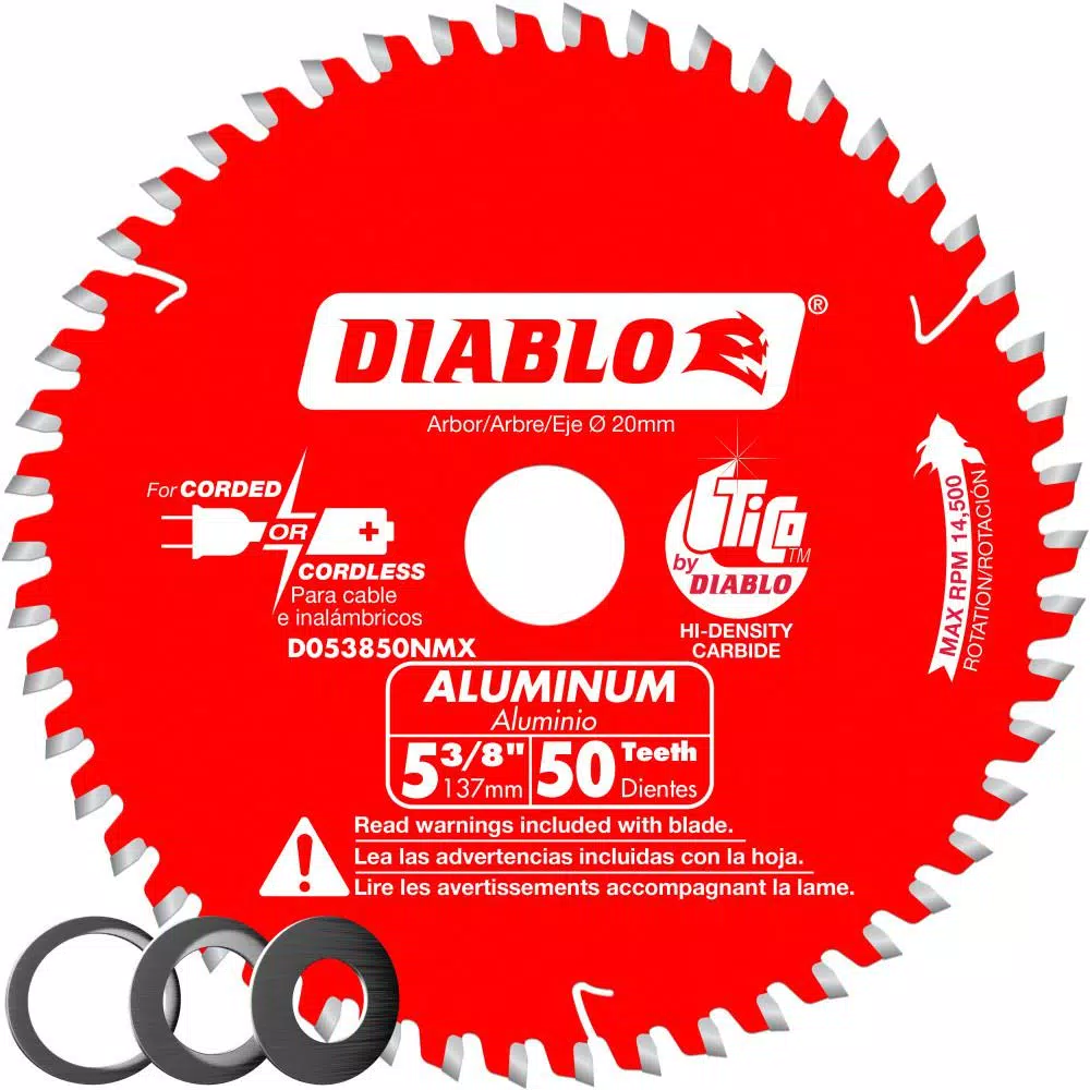 Cheap 😉 DIABLO 5-3/8 In. X 50-Teeth Aluminum Cutting Saw Blade With Bushings 😀 3 Cheap 😉 DIABLO 5-3/8 In. X 50-Teeth Aluminum Cutting Saw Blade With Bushings 😀