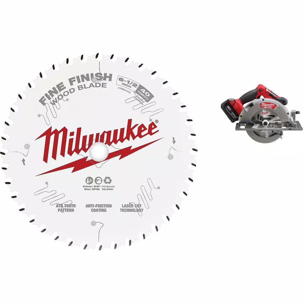 Best Sale 😉 Milwaukee 6-1/2 In. X 40-Tooth Fine Finish Circular Saw Blade ✨