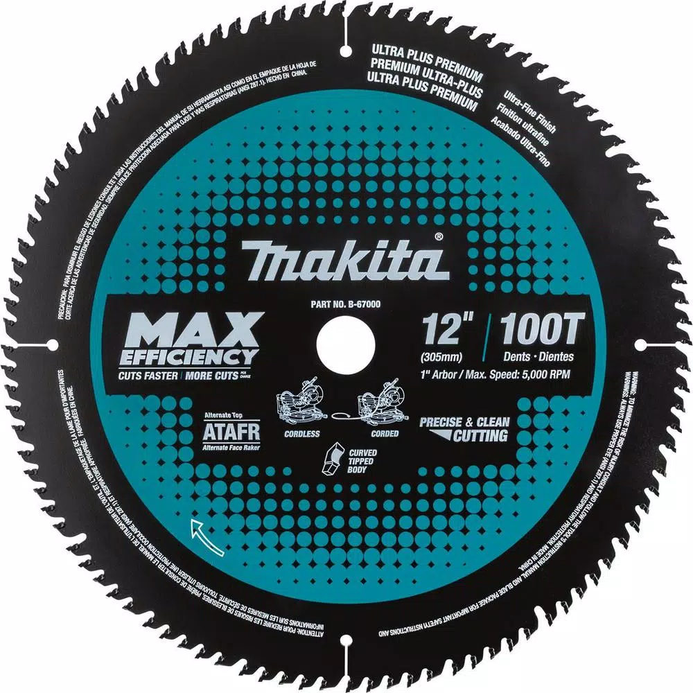 Best reviews of ✔️ Makita 12 In. 100T Carbide-Tipped Max Efficiency Miter Saw Blade ⌛ 3 Best reviews of ✔️ Makita 12 In. 100T Carbide-Tipped Max Efficiency Miter Saw Blade ⌛