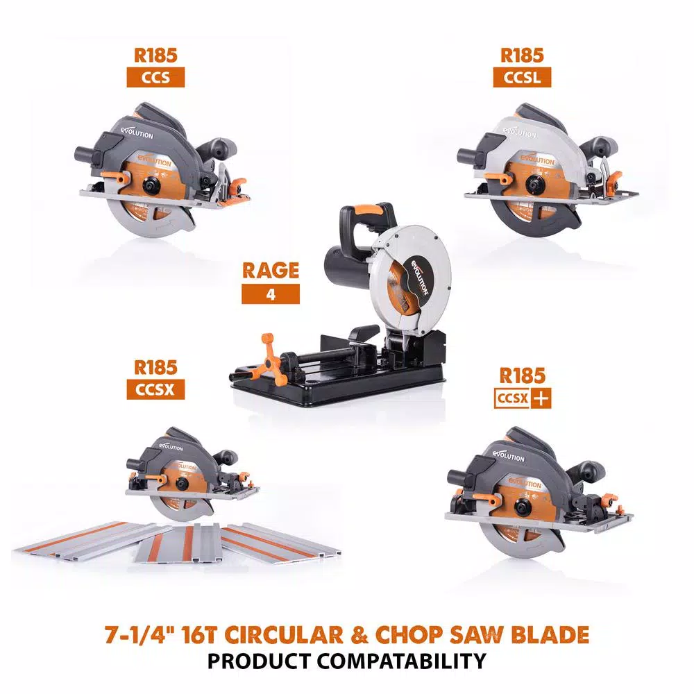 Promo 🤩 Evolution Power Tools 7-1/4 In. 20-T Multi-Material Replacement Circular And Chop Saw Blade ✨ 8 Promo 🤩 Evolution Power Tools 7-1/4 In. 20-T Multi-Material Replacement Circular And Chop Saw Blade ✨ - Image 6